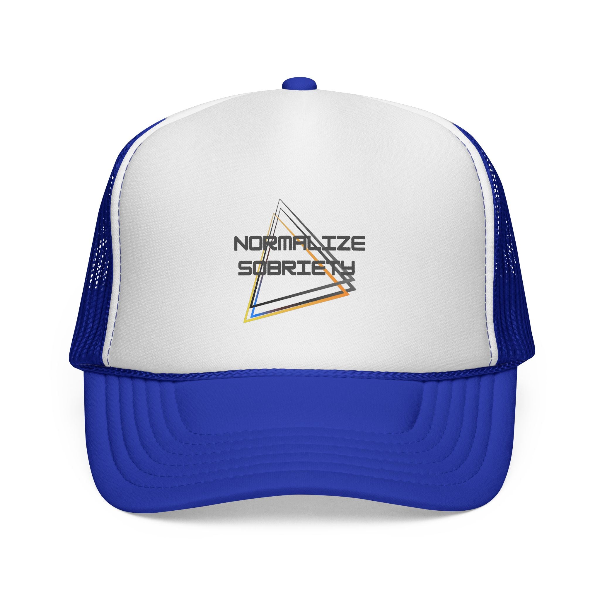 Notarize Service Trucker Cap - Retro Geometric Logo Mesh Hat