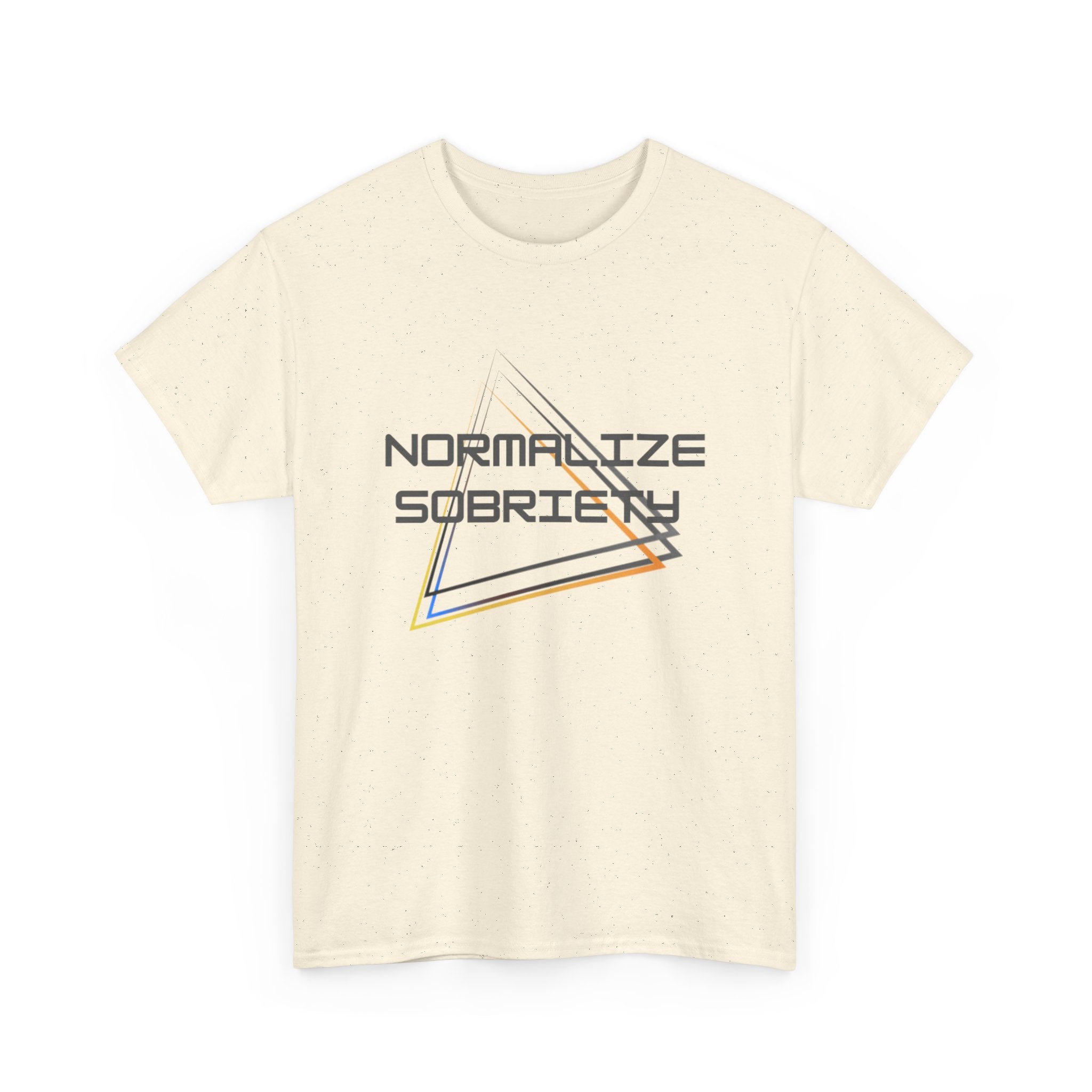 Normalize Sobriety T-Shirt — Minimal Geometric Recovery Tee
