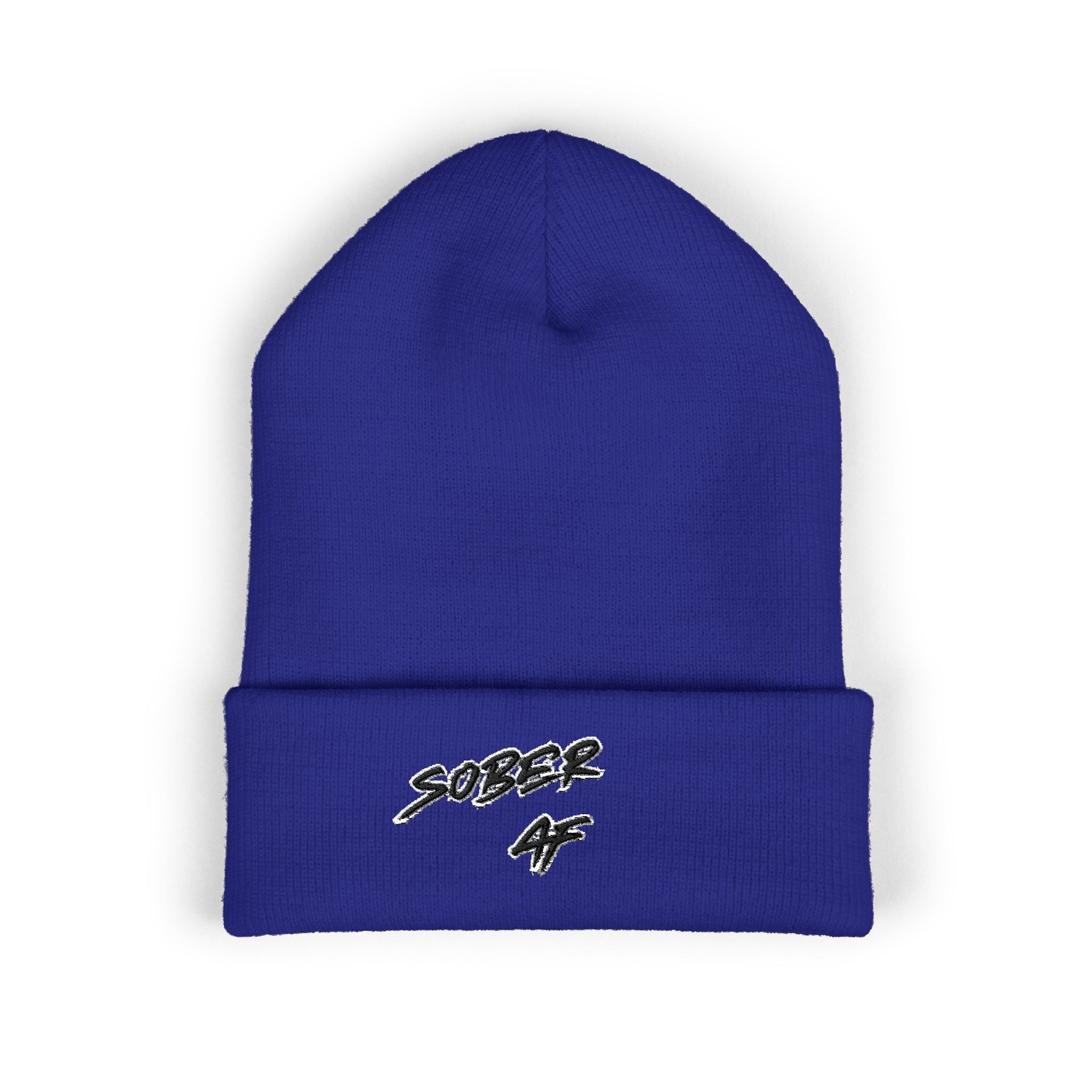 Sober AF Embroidered Cuffed Beanie