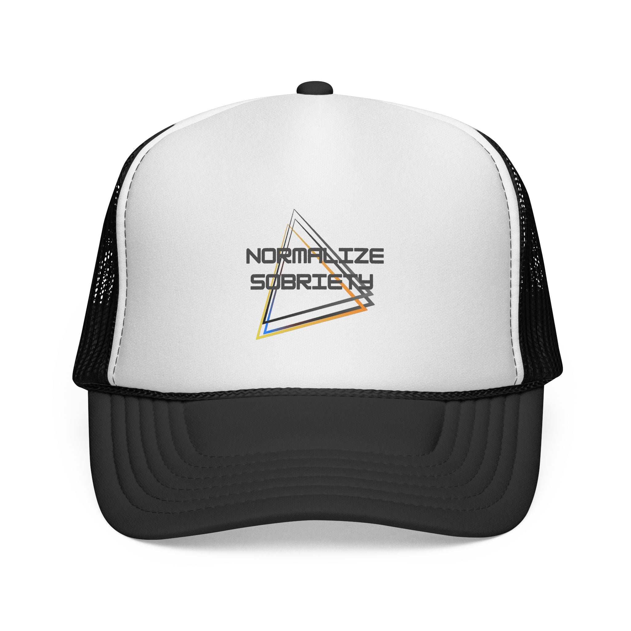 Notarize Service Trucker Cap - Retro Geometric Logo Mesh Hat