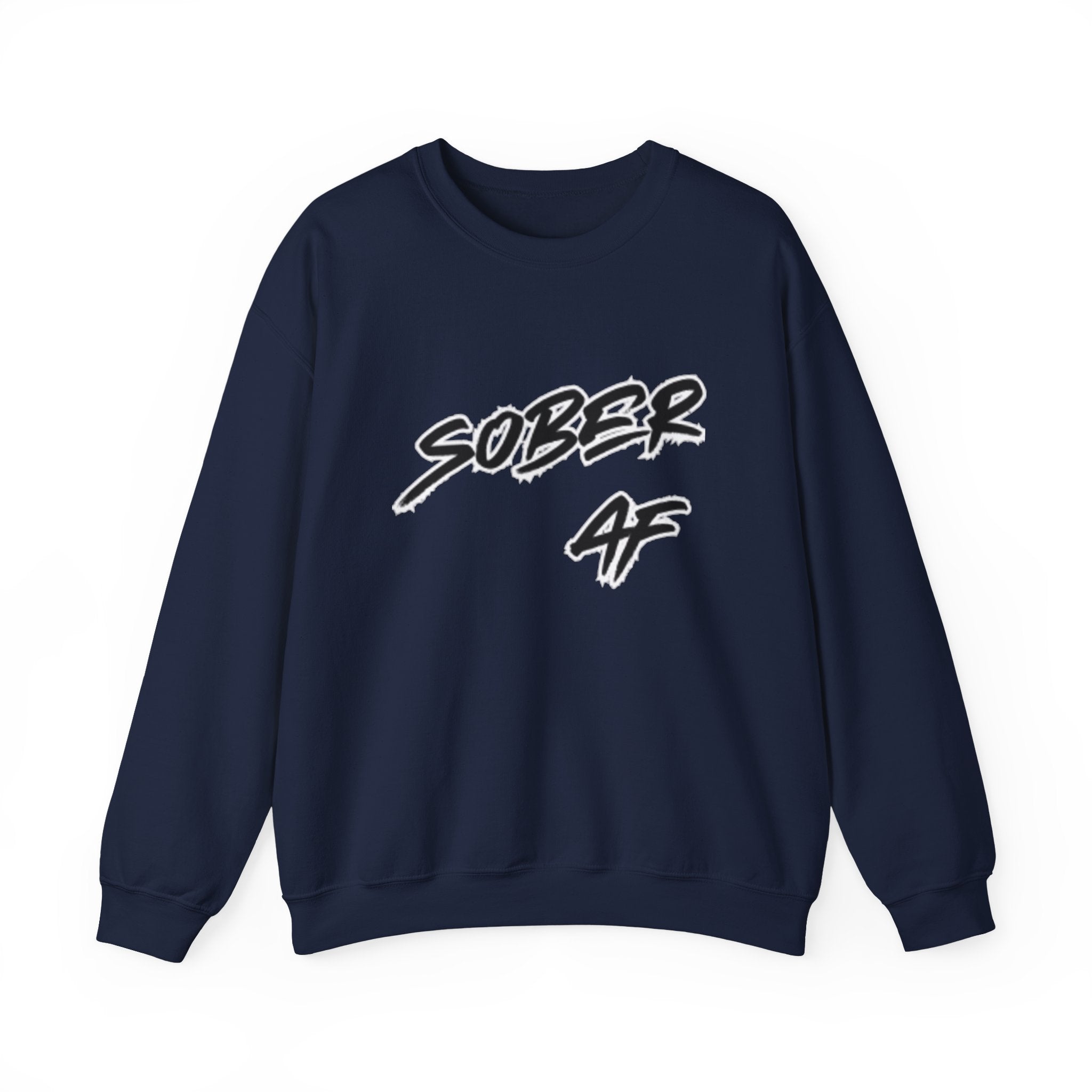 Sober AF Crewneck Sweatshirt — Recovery Pride Graphic Sweatshirt