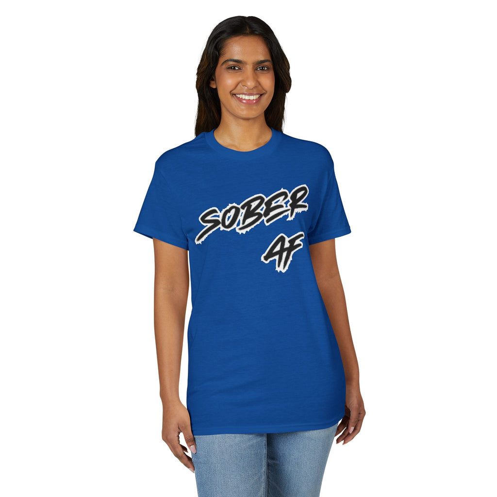 Sober AF T-Shirt – Bold Recovery Pride Tee