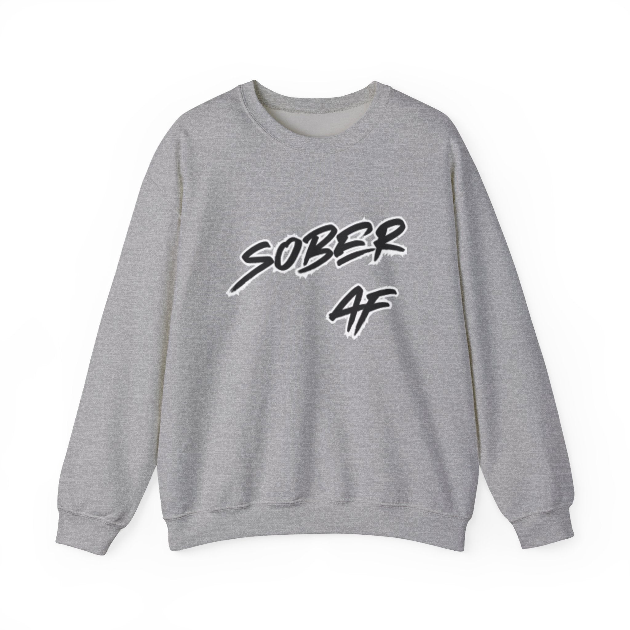 Sober AF Crewneck Sweatshirt — Recovery Pride Graphic Sweatshirt