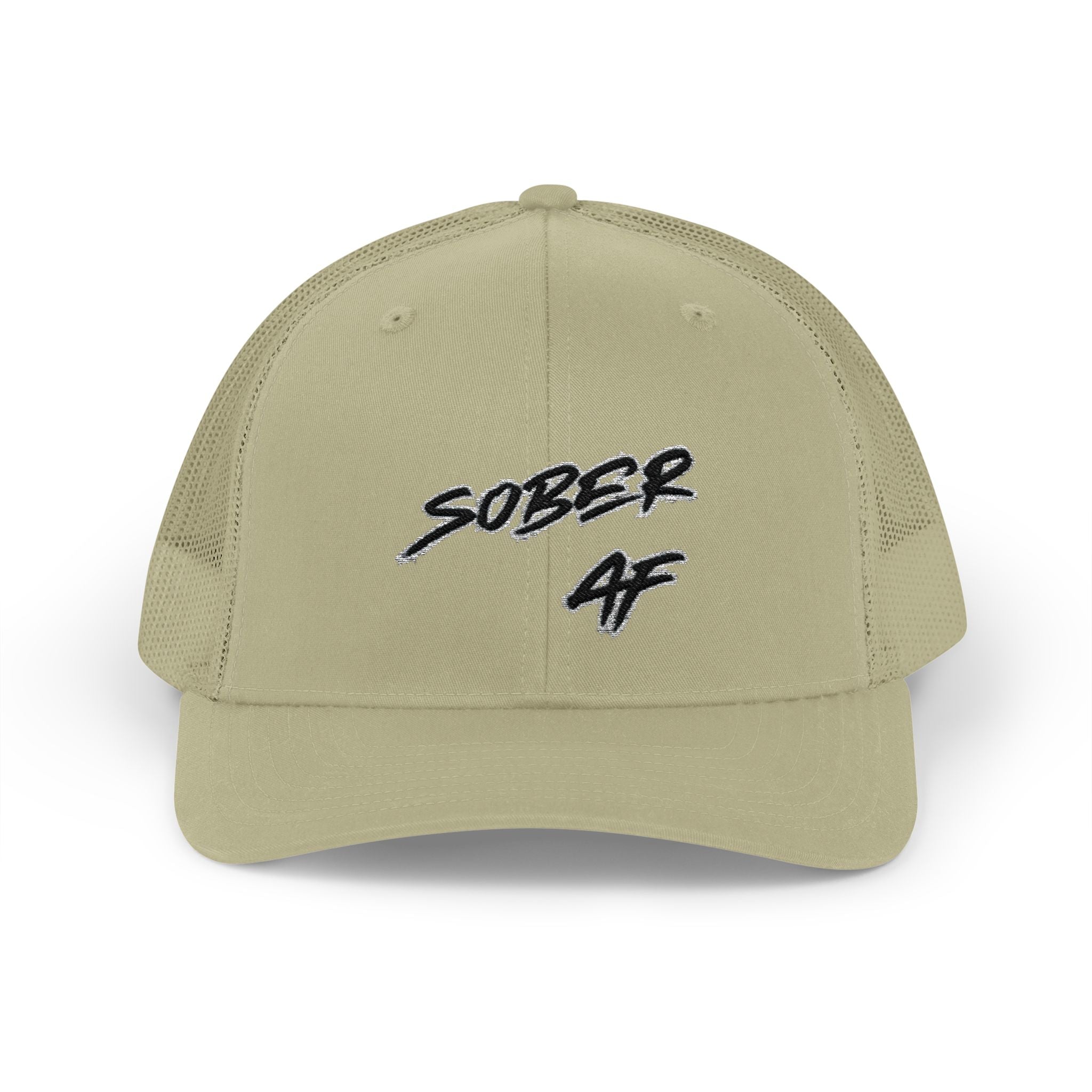 Sober AF Snapback Trucker Cap — Recovery Pride Mesh Hat