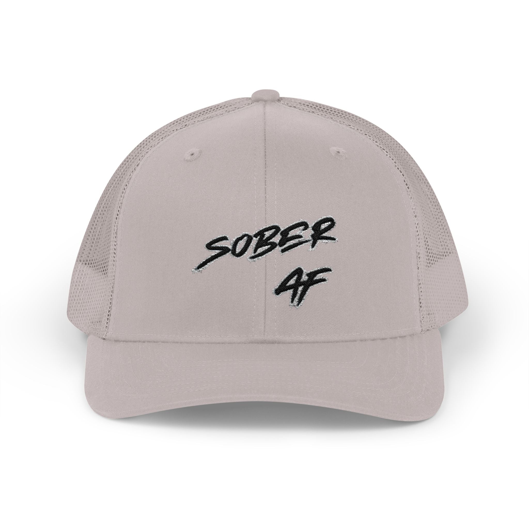 Sober AF Snapback Trucker Cap — Recovery Pride Mesh Hat