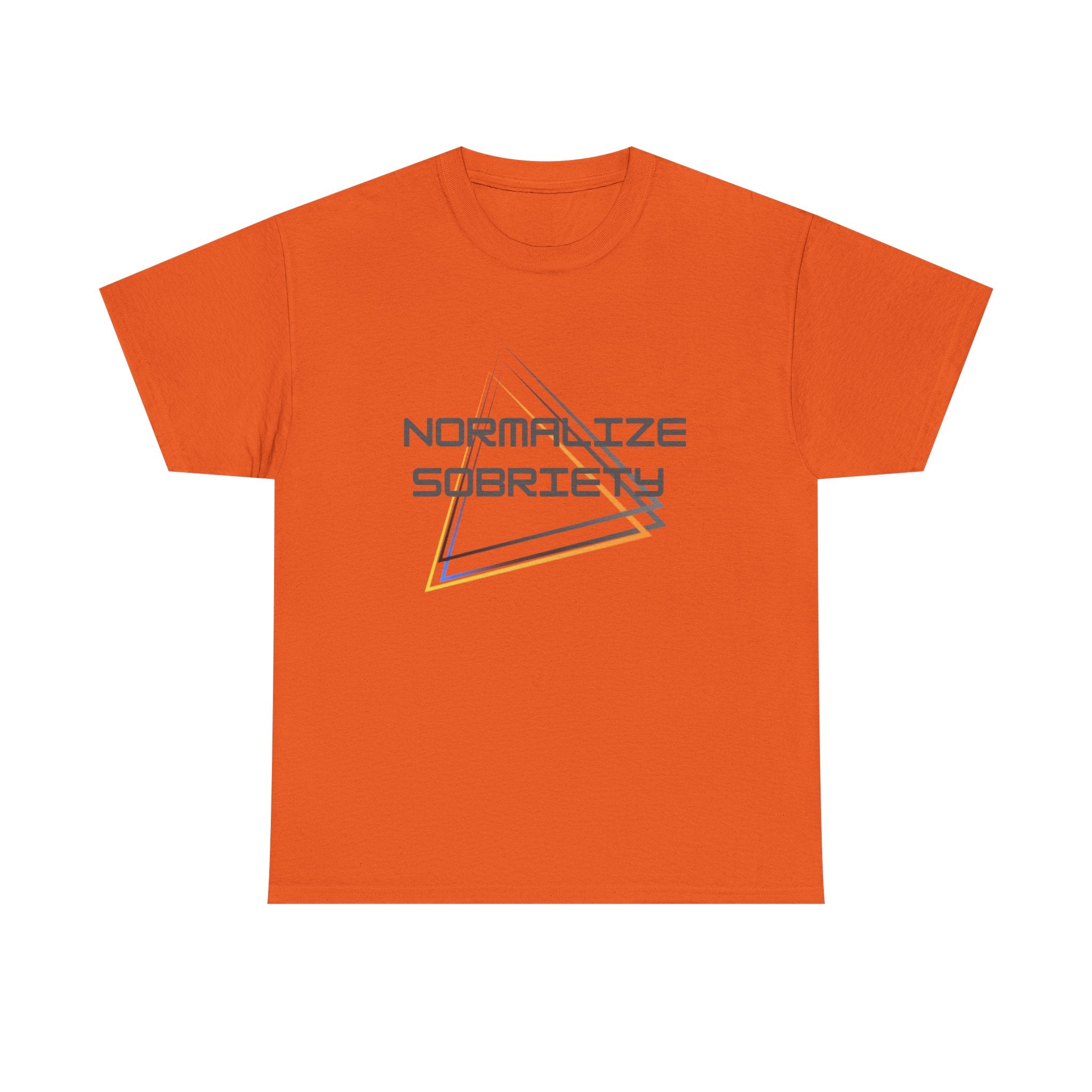 Normalize Sobriety T-Shirt — Minimal Geometric Recovery Tee