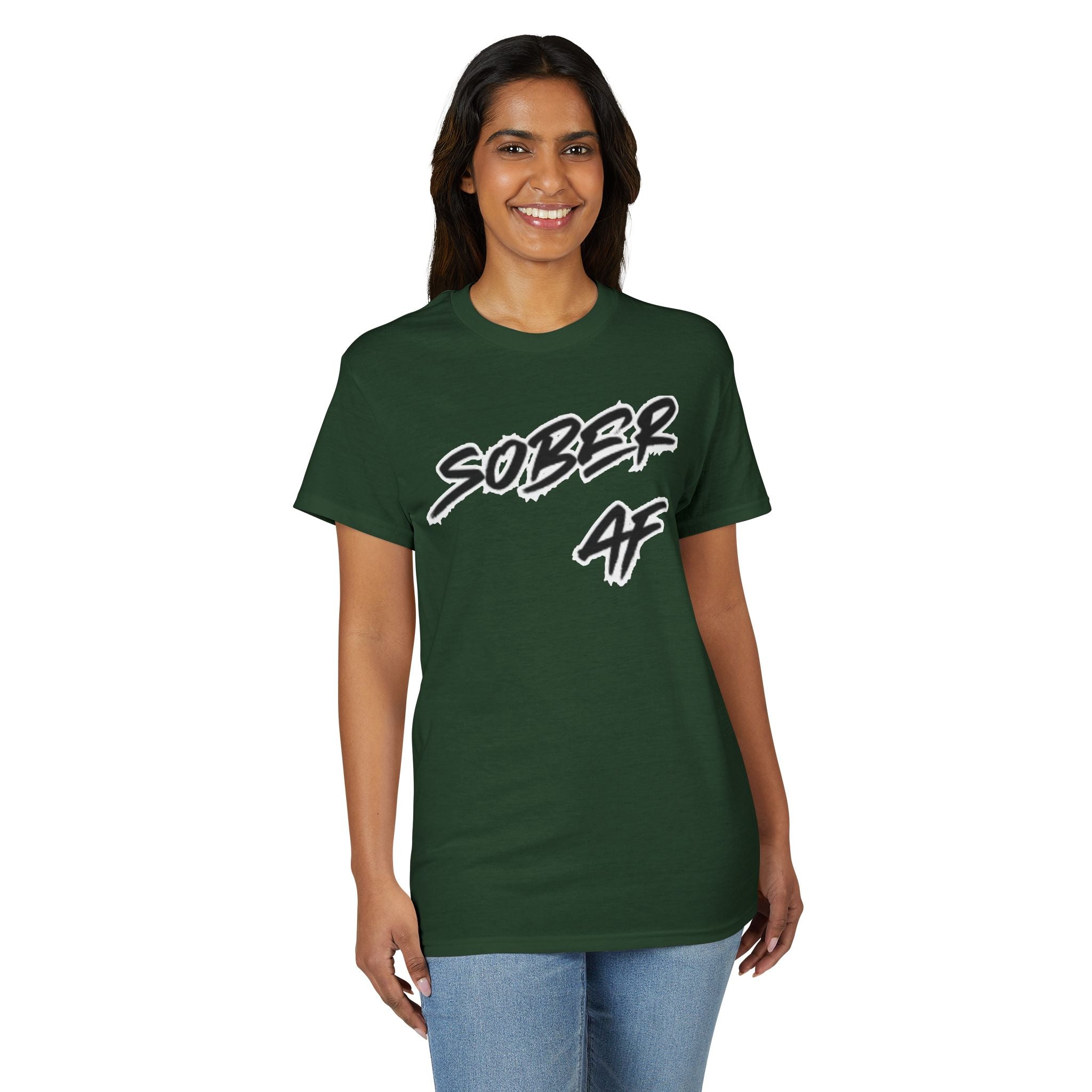 Sober AF Graphic T‑Shirt — Bold Recovery Statement Tee