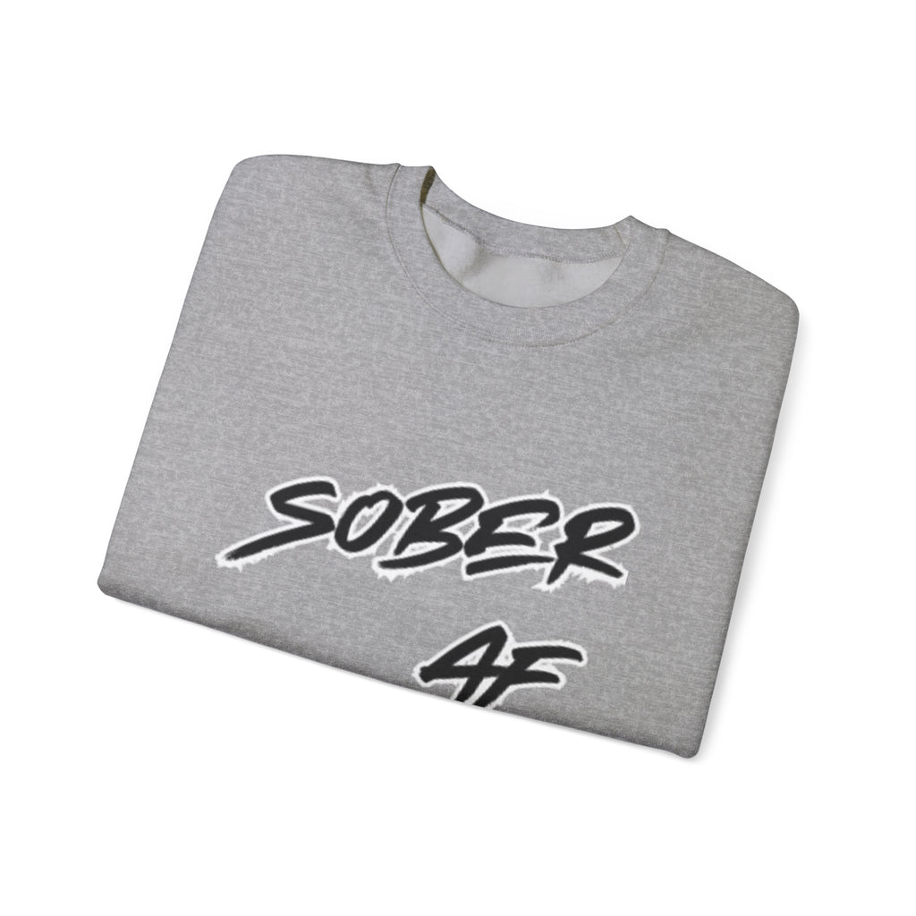 Sober AF Crewneck Sweatshirt — Recovery Pride Graphic Sweatshirt