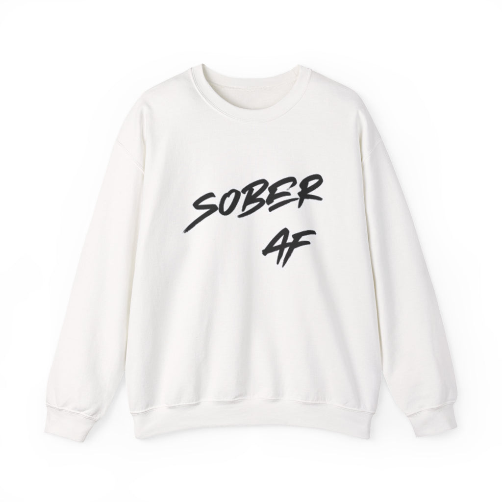 Sober AF Crewneck Sweatshirt — Recovery Pride Graphic Sweatshirt