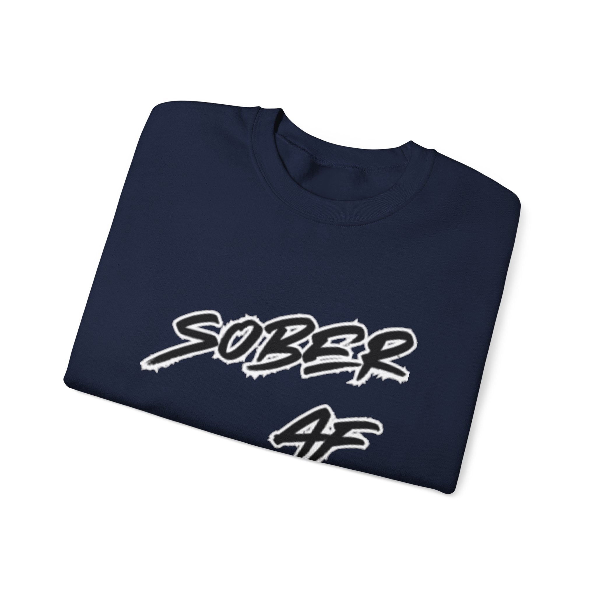Sober AF Crewneck Sweatshirt — Recovery Pride Graphic Sweatshirt