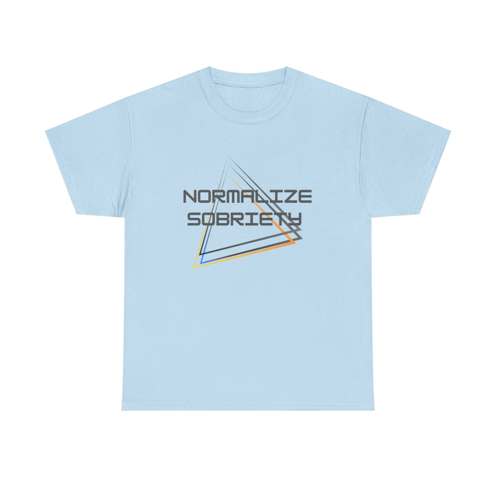 Normalize Sobriety T-Shirt — Minimal Geometric Recovery Tee
