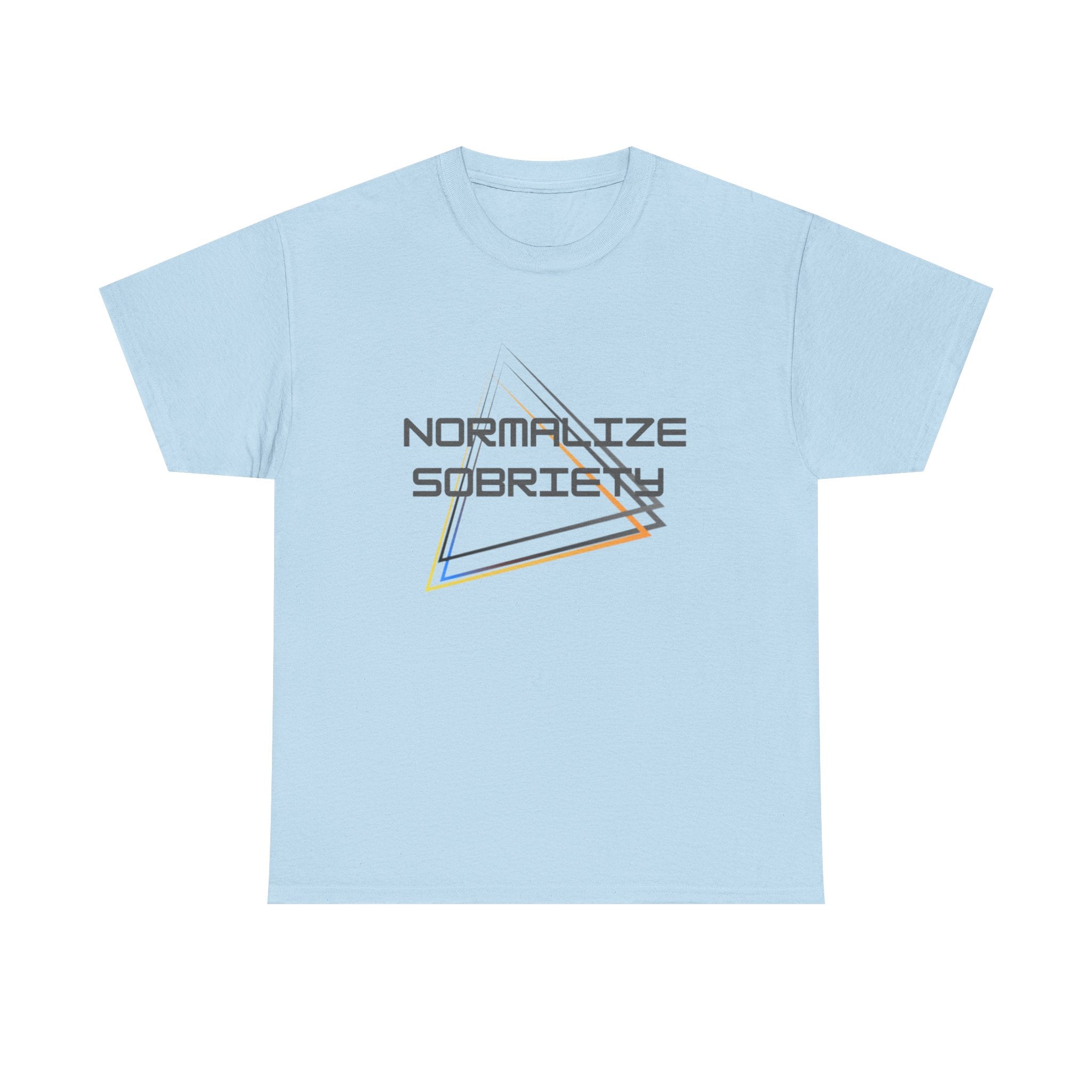 Normalize Sobriety T-Shirt — Minimal Geometric Recovery Tee
