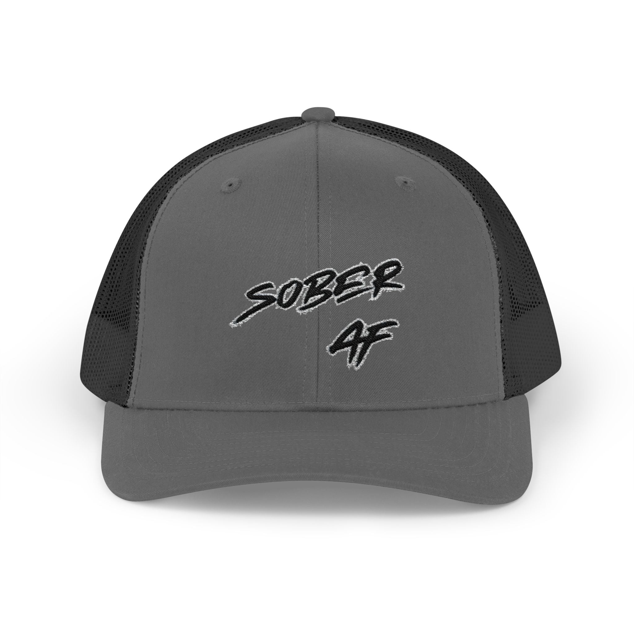 Sober AF Snapback Trucker Cap — Recovery Pride Mesh Hat